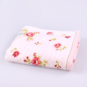 Tayohya cotton towel home textile cotton fluffy soft skin care strong absorbent wipe sweat towel rose facial cleaning towel wipe facial towel adult couple Pink / printed bath towel
