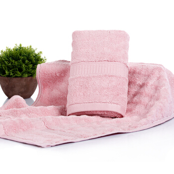 Mufan towel bath towel home textile bamboo fiber towel soft breathable water absorbent facial cleaning towel bamboo charcoal high quality beauty facial Towel Gift wave Pink (towel) 34 * 75cm