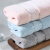 Jiabai cotton towel plain yarn full cotton thickened soft water absorbent facial towel three pack Pink / gray / cyan 32cm * 74cm / 120g / strip * 3