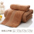 Vosges Jieyu Xinjiang cotton thickened Hotel large towel towel bath towel square towel combination set Brown