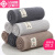 Jieliya towel Cotton face cleaning towel hollow yarn facial towel household adult soft absorbent men and women gauze sports towel bath towel no terry towel wholesale 2 packs -- dark gray light brown (gauze type)