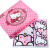 Yaguang towel home textile Hello Kitty Kitty Cat bubble gum cartoon steam cut velvet square towel towel bath towel gift box three piece gift box