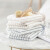 Grace towel home textile cotton towel 4 pcs in classic stripe series cotton strong absorbent facial towel 4 pcs in 6450 blue