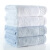 Jiabai cotton towel, plain color, super soft and water absorbing, plain and elegant, dry hair facial towel, four pieces in white / blue, 32 * 70cm / 90g / piece * 4