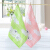 Jieliya cotton square towel cartoon small towel 2 pieces of all cotton baby childfacial cleaning cute small face towel 8778 green 1 Blue 1 34 * 34cm