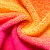 Jieliya towel, Arctic light gradual change, small square towel, long staple cotton, thickened towel, couple towel, cotton bath towel, soft, skin fast, 74 * 34cm [red aurora gradual change towel]