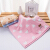 Jieliya small towel cottonauze cute bear child square towel 4 Baby facial cleansing children's towel 8843 Blue 4