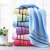 Bamboo 100 towel home textile bamboo fibercomfortable absorbent towel thickened household type adult facial cleaning towel towel towel towel towel color bar 34 * 76cm 105g / bar blue