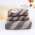 Clean teddy bear cotton stripe thickened three piece set of 8882 cotton absorbent soft 1 bath towel + 2 facial towel 8881 + 8882 grey