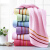 Bamboo 100 towel home textile bamboo fibercomfortable absorbent towel thickened household type adult facial cleaning towel towel towel towel towel color bar 34 * 76cm 105g / Bar Pink