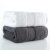 Loftex five star hotel big towel Cotton long staple cotton thickened absorbent Yongfu 2 pcs white / dark grey 150g / PCS 34 * 76cm