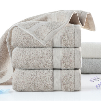 Matte towel Cotton household absorbent towel Cotton face towel facial cleaning towel Baitu plain 3 Pack Brown 30 * 60cm / piece