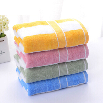Jieliya towel Cotton absorbent heavy face towel full cotton face cleaning towel adult men and women large towel 80 * 38cm four pack - red red blue 80 * 38cm