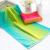 Jieliya towel Arctic light gradient small square towel long staple cotton thickened towel couple towel cotton bath towel soft non fading 74 * 34cm [red and Blue Aurora gradient towel] [2 Pack]