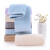 Mufan towel thickened and enlarged button plain adult couple household facial cleaning large towel 2 Pack 74 * 34cm water grain towel (rice + blue) 34 * 74cm