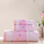 8445 pink 1 bath 1 face 1 square towel